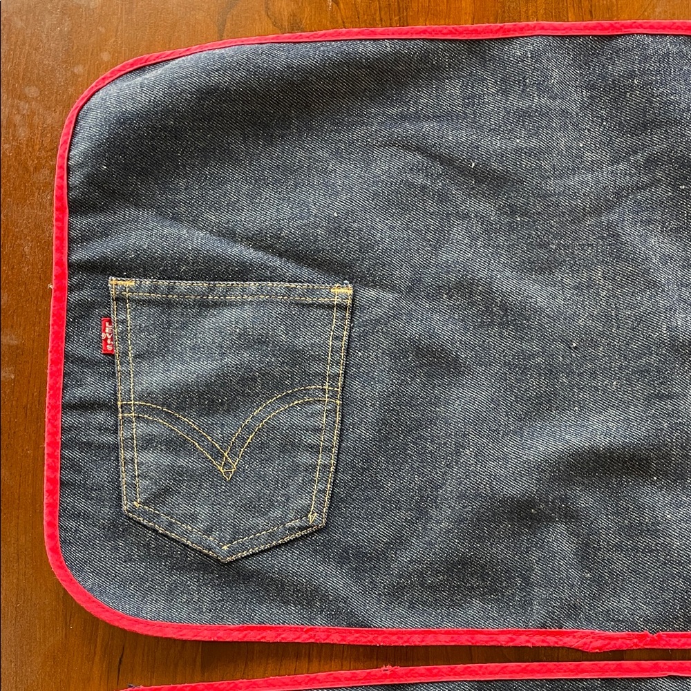 LEVIS 501 Denim Placemats with Pocket 1970s Vintage Set Of 2 RARE - Picture 11 of 17